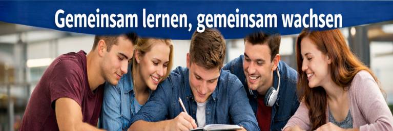 Schülerinnen und Schüler arbeiten gemeinsam an einem Projekt