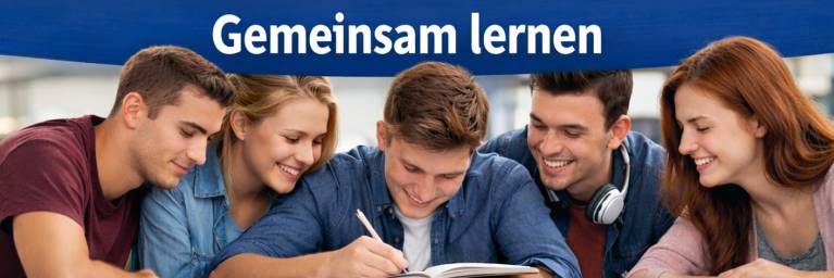 Schülerinnen und Schüler arbeiten gemeinsam an einem Projekt