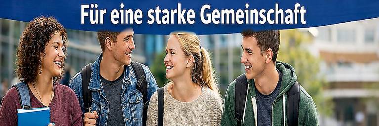 Schülerinnen und Schüler bilden eine Gemeinschaft